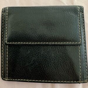 Bric's men’s Black genuine Leather bifold wallet, size 7x4 Made in Italy preppy
